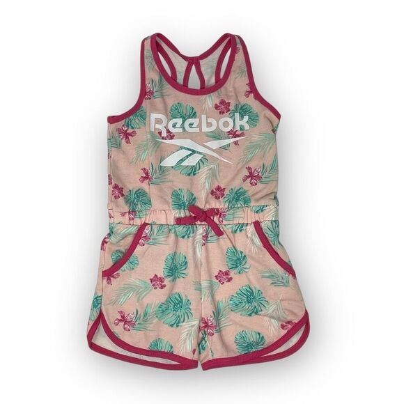 Reebok Romper Sleeveless French Terry Romper One Piece Set Little Girls Size 5 - Picture 1 of 8
